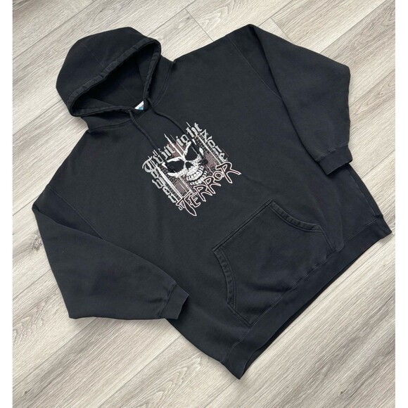 Vintage 90s Walt Disney World Disneyland Tower of Terror Mens Hoodie - sz XXL - Picture 2 of 6